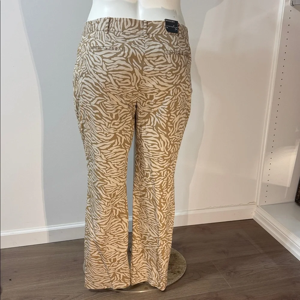Charter Club Tan Zebra Print Boot Cut Pants